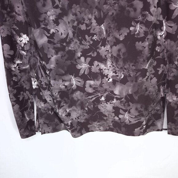 Athleta Lumen Zephyr Refined Tank Top Size Large Black Floral Gray - Picture 5 of 10